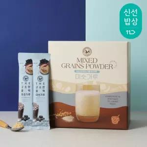 [산과들에] 더고소한블랙미숫가루스틱25g 50봉세트/ 선식 식사대용 미숫가루 흑미 검은콩 간식 박스