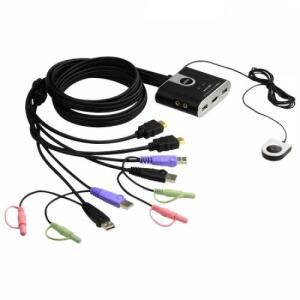 ATEN 2포트 USB HDMI 오디오 케이블 KVM 스위치 CS692-AT