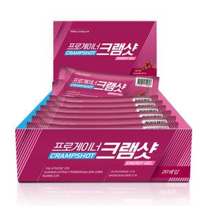 프로게이너 크램샷 체리맛 1박스(20포)파워젤 근육 긴장 쥐 완화 라이딩 러닝 마라톤 등산 에너지젤