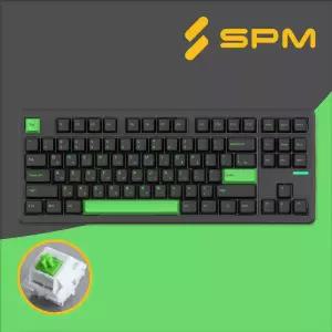 SPM PL87W 텐키리스 무선 기계식 키보드 블랙 몽돌축