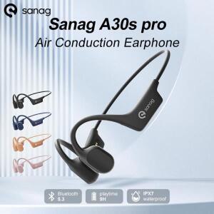 Sanag A30S Pro 공기 전도 무선 블루투스 5.3 이어폰 오픈 360 ° 파노라마 사운드 헤드폰 IPX7 방수 헤드