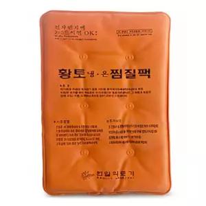 JS 한일의료기 황토 냉온 인견 찜질팩 중형 18cm X 25cm 전자렌지사용 Hot Cool 핫팩 쿨팩 쿨링팩