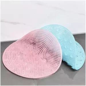 흡착식 발브러쉬-원형 약31cm 발씻기 돌기형 실리콘돌기 흡착판 풋워시 (W94334B)