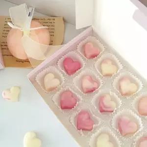 화이트데이 수제 초콜릿 만들기 선물 세트DIY 키트 다크 파베 초콜렛 15종_하트블룸