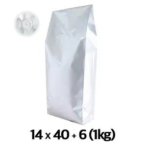 이지포장 은박 M자형 커피 원두 봉투 1kg (50매) 소분·포장용