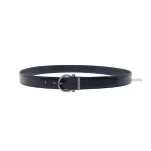 페라가모 MUST IT_ 남성 프리커팅 간치니 로고 벨트 67 0302 NERO BLUE MARINE 0767704