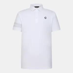 테일러메이드 26SS 남성 소매 포인트 카라 반팔 티셔츠 WHITE TMTY62741-100