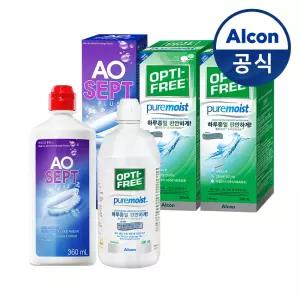 옵티프리 렌즈세척액 에이오셉 플러스 360ml+퓨어모이스트 300ml 2개