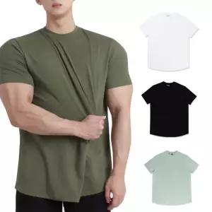 헬스장인싸 근육핏 남성 머슬핏 티셔츠 반팔티 여름 흰티 무지티 남자 기본티 면티 라운드티 운동복 헬스장
