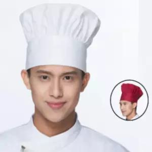 주방잡화 위생조리모 요리사모자 남성용 화이트 레드컬러