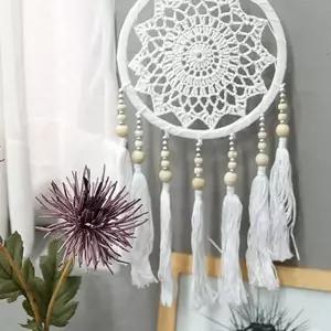 화이트 드림캐쳐 마크라메 인디언장식 인디언부적 드림캐쳐 마크라메