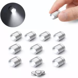 미니 LED 조명 10팩 배터리가 장착된 구동 SMD 스팟 램프 DIY 공예용 마이크로 모델 디스플레이 케이스