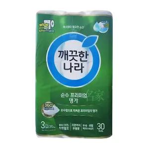 깨끗한나라 순수 프리미엄 명가 3겹 30m 30롤 1팩