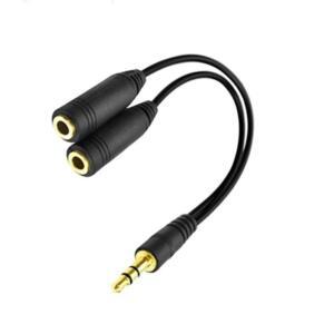 Y스플리터 케이블 3.5mm 1개의 남성 커넥터를 2개의 여성 연결하는 이어폰 헤드셋 헤드폰 MP3 MP4 스테레오
