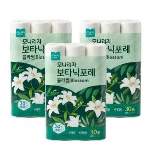 모나리자 보타닉포레 블라썸 3겹 화장지 27m 30롤 3팩