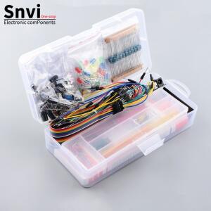 830 브레드보드 스타터 키트 MB-102 전원 모듈 점퍼 와이어 저항기 커패시터 LED 전자 부품 세트 (아두이노