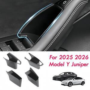 테슬라 모델 Y 주니퍼 2025 2026용 도어 사이드 수납함 4개  출시 전후 차량 정리함 트레이