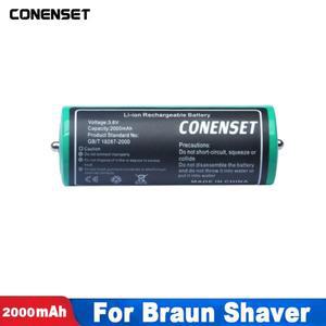 브라운용 UR18500Y 2000mAh 교체용 배터리 3018765 6703925 81377206 720 730 730S-4 5375 면도기