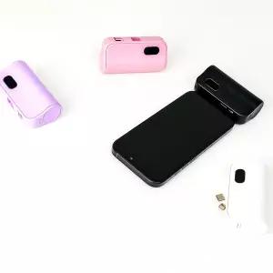 도킹형 미니 보조배터리 5000mAh 일체형 바로충전 아이폰 갤럭시 공용