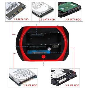 USB to 2.5/3.5인치 SATA IDE 하드 드라이브 HDD SSD 리더 도킹 스테이션 듀얼 베이 외장 디스크 박스 인