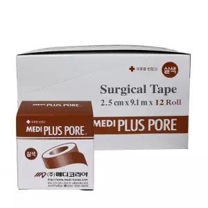 메디 플러스포아 의료용 종이 반창고 살색 2.5cm x 12롤 (1box)