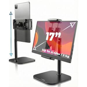 COOPER TABSTAND 미니 25 4CM 10인치 삼각대 높이 휴대용 태블릿 책상용 킨들 삼성 홀더 E리더용 블랙 가능한 모니터 그립 마운트 태블릿 튼튼한 스탠드 조절
