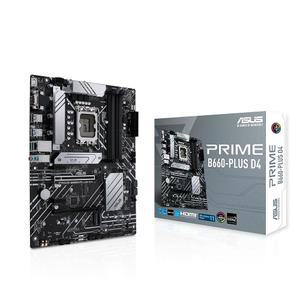 ASUS PRIME B660 PLUS D4 LGA LAN ATX 3XM 마더보드 12세대 2X2 PCIE 지원 전면 썬더볼트 후면 1700 GEN 슬롯 TYPE 헤더 인텔 DDR4 5GB USB