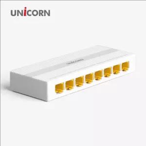 유니콘 8포트 기가 스위칭허브 공유 랜선스위치 DG-800GIGA 네트워크 인터넷 허브 케이블 랜선 가허브 다용