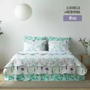 [26SS/최신상/메종노아]Q 속건워싱 시어서커 스프레드3장+베개커버 세트6장 총9종 Q(퀸/양면)