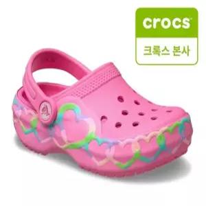( 본사)클래식 하트 라이트 클로그 토들러 213184-669(핑크 레모네이드)