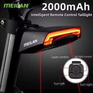 MEILAN X5 자전거 후미등 스마트 USB LED 무선 리모컨 MTB 로드 레이저 방향지시등 사이클링 램프
