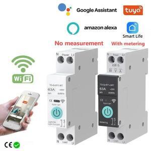 230V 6A 10A 투야 스마트 스위치 WiFi 회로 차단기 원격 무선 제어 전화 홈