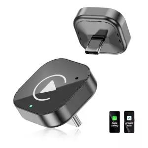 TypeC 2 in 카플레이 동글 무선 어댑터 USB C / 안 오토 유선에서 변환 플러그 앤