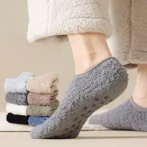 밀크폼 수면양말 미끄럼방지 겨울 덧신 논슬립 보온 양말 겨울양말 실내 거실 발목양말 개별OPP