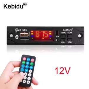 자동차 오디오 FM 라디오 모듈 무선 블루투스 5V 2V MP3 WMA 디코더 보드 플레이어 원격 제어 지원 USB TF