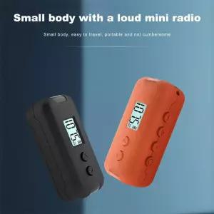 미니 라디오 방송 휴대용 FM 수신기 5008MHz LCD 디스플레이 야외 스포츠