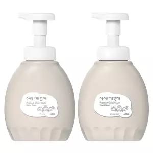 아이깨끗해 프리미엄 클린 비건 폼 핸드솝 피오니향 450ml + 무향 450ml