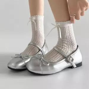 여자 봄 가을 데일리 가죽 플랫 메리제인 슈즈 신발