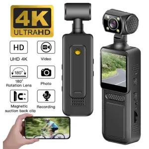 828GB 4K HD 미니 액션 카메라 브이로그 270도 회전 가능 와이파이 스포츠 캠 헬멧 여행 자전거 운전