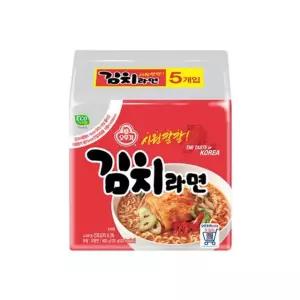 오뚜기 김치라면 5입 x 8개/총40입