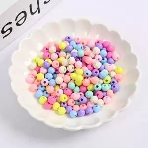 [룽스_63]텔 원형비즈 대용량 500g 플라스틱 레진아트 구슬