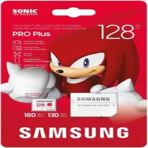 게임 콘솔 액션 캠 및 드론용 삼성 MB-MD128SA 소닉 PRO 플러스 마이크로SD 카드 128GB UHS-I U3 최대