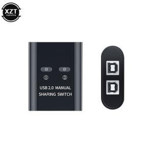 하나의 드래그 두 개의 USB 프린터 공유 장치 2 in 1 출력 스위치 2포트 수동 KVM 분배기 허브 변환기
