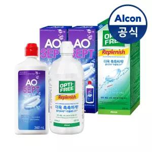 옵티프리 렌즈세척액 에이오셉 플러스 360ml 2개+리플레니시 420ml 1개