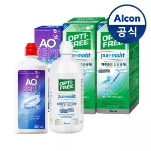 옵티프리 렌즈세척액 에이오셉 플러스 360ml 1개+퓨어모이스트 420ml 2개