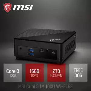 ⓒ MSI Cubi 5 1M 100U Wi-Fi 6E C3-100U 16GB 2TB / 산업용 주식용 기업용 작고 가벼운 초소형 미니PC