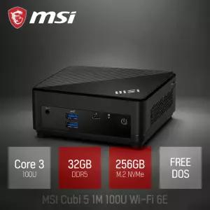 ⓒ MSI Cubi 5 1M 100U Wi-Fi 6E C3-100U 32GB 256GB / 산업용 주식용 기업용 작고 가벼운 초소형 미니PC