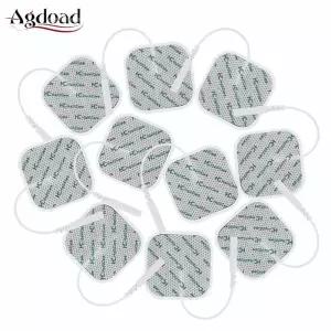 허리마사지기 안마기 Hailicare 10개 교체용 전극 패드 텐스 EMS 마사지기용 자가 접착 젤 패치 재 4x4cm5x