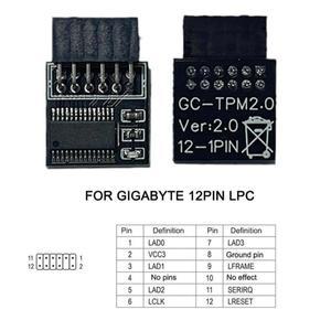 TPM 2.0 모듈 암호화 보안 원격 카드는 asus 호환/MSI/GIGABYTE 멀티  마더보드용 12 14 18 핀을 지원