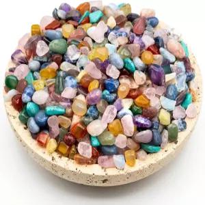 알보리스 132PCS 멀티컬러 크리스탈 및 힐링 스톤 세트 0.4 혼합 벌크 광택 보석 선물용 레이키 명상